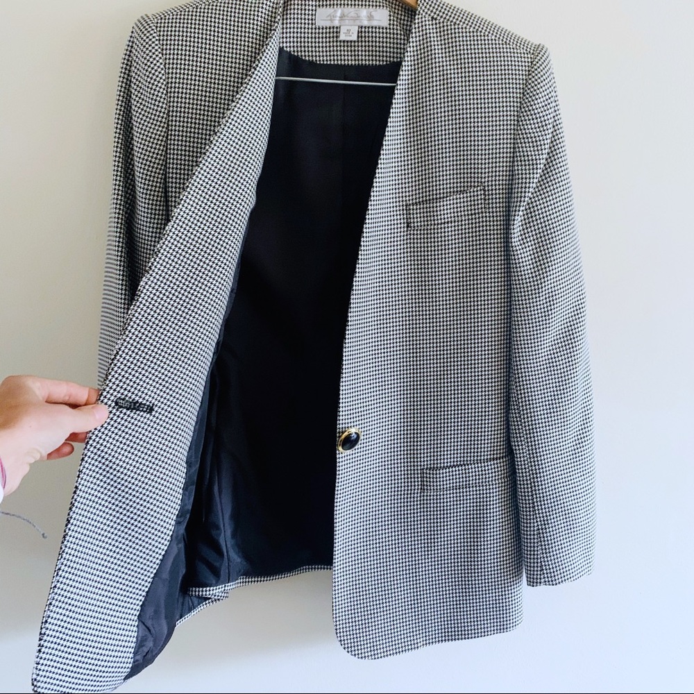Houndstooth Oversized Blazer - image 6